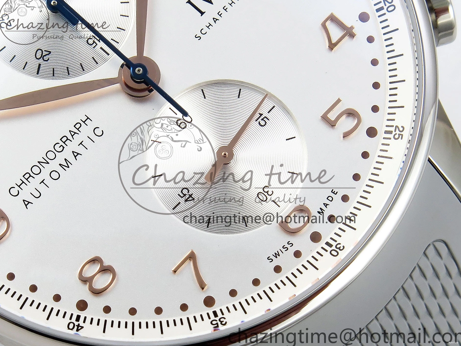 MIROTIME 0403 Portuguese Chrono IW3716 Z+F 1:1 Best Edition White Dial on Gray Rubber Strap A WrinkleFree 7014